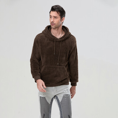 Muške majice s kapuljačom od polarnog flisa, jesen, zima, jednobojni pulover s dugim rukavima, majica s kapuljačom za trčanje, 6 boja