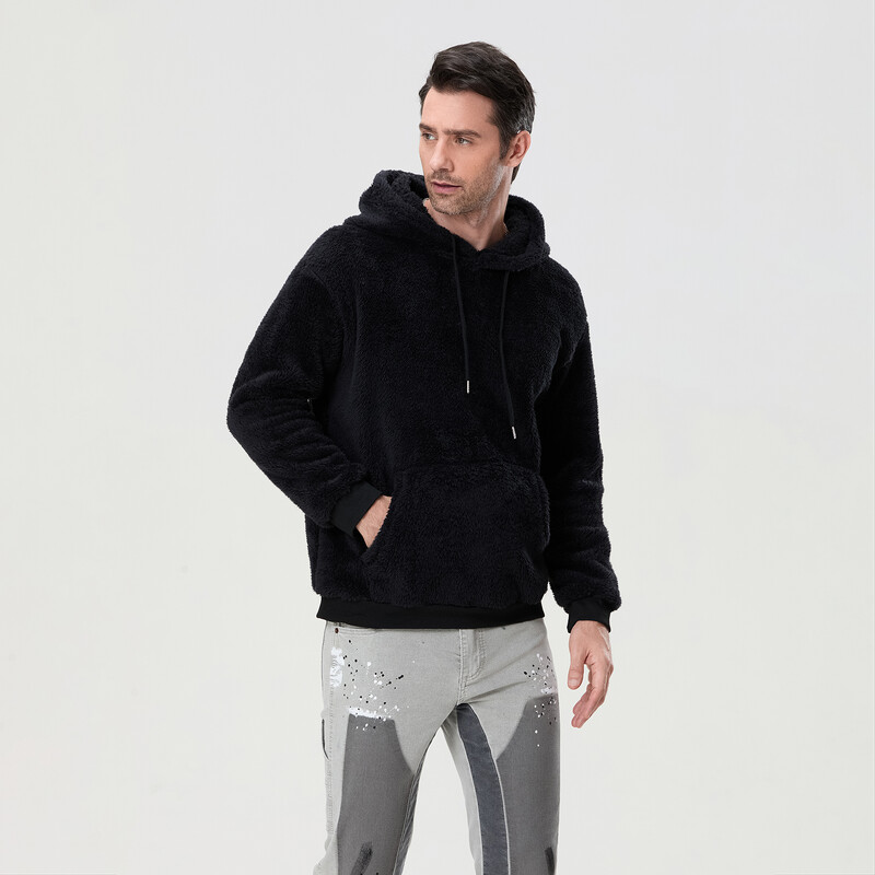 Muške majice s kapuljačom od polarnog flisa, jesen, zima, jednobojni pulover s dugim rukavima, majica s kapuljačom za trčanje, 6 boja