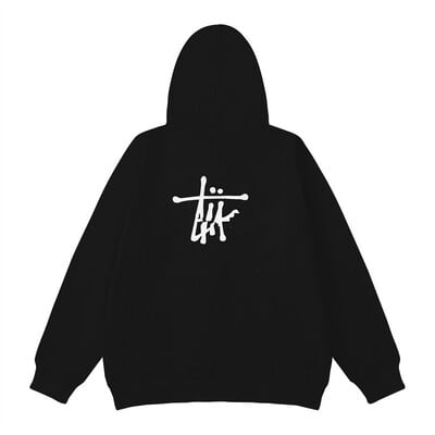 Hanoră cu glugă din bumbac pur pentru bărbați și femei, cu litere de marca japoneză la modă, la modă, pentru sport în aer liber, pulover cu gât turnu