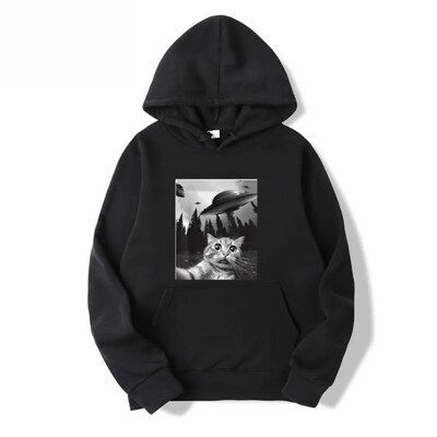 2024 Есен/Зима Нов суичър с качулка с принт Starry Night Мъжки екстра голям ежедневен моден суичър с качулка Street Harajuku Sportswear Hoodie