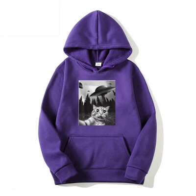 2024 Есен/Зима Нов суичър с качулка с принт Starry Night Мъжки екстра голям ежедневен моден суичър с качулка Street Harajuku Sportswear Hoodie