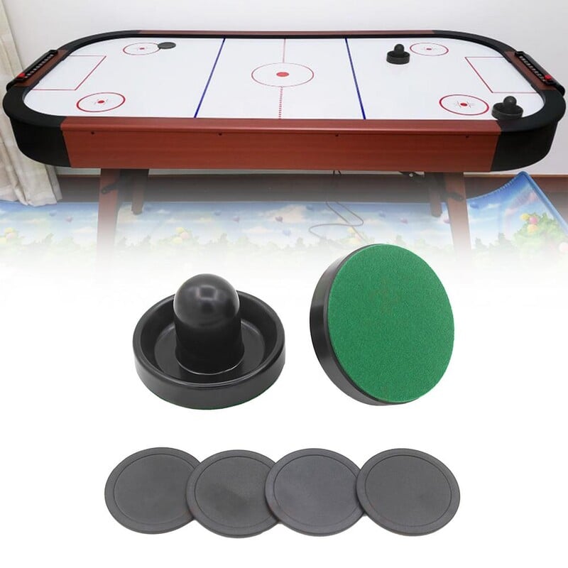 Gaisa hokeja ripas un lāpstiņas Gaisa hokeja stūmēji Gaisa hokeja rezerves ripas galda spēlēm Aprīkojuma piederumi 4 PCS Puck Pi