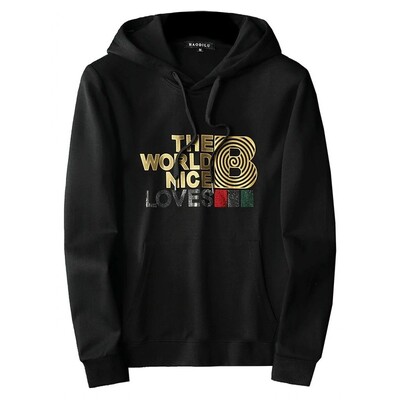 2024 m. vyriškas ir moteriškas gobtuvo raštas didelio dydžio tendencijų rudens ir žiemos drabužių paketas Laisvo stiliaus didelio svorio gobtuvas