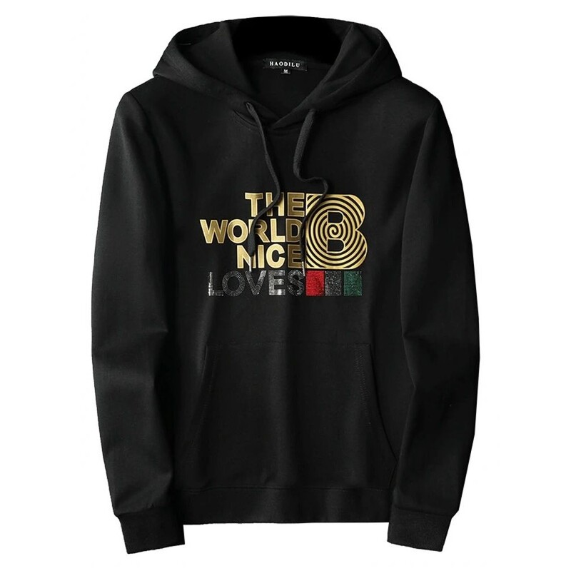 2024 m. vyriškas ir moteriškas gobtuvo raštas didelio dydžio tendencijų rudens ir žiemos drabužių paketas Laisvo stiliaus didelio svorio gobtuvas