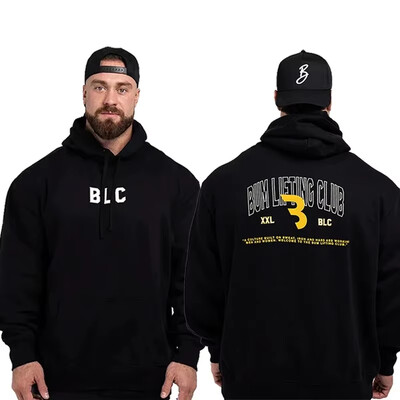 Muška majica s kapuljačom za fitness u teretani, jesenski pulover s kapuljačom dugih rukava, majica s printom i velikim brojem, zimska odjeća, gornji dio sportske odjeće