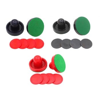 Αεροχόκεϊ Pushers και Air Hockey Pucks 96mm Green Felt Οικογενειακό λαβές γκολ