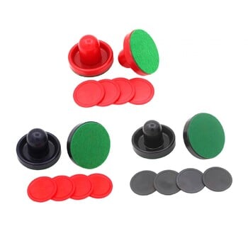 Αεροχόκεϊ Pushers και Air Hockey Pucks 96mm Green Felt Οικογενειακό λαβές γκολ