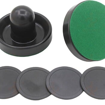 Αεροχόκεϊ Pushers και Air Hockey Pucks 96mm Green Felt Οικογενειακό λαβές γκολ