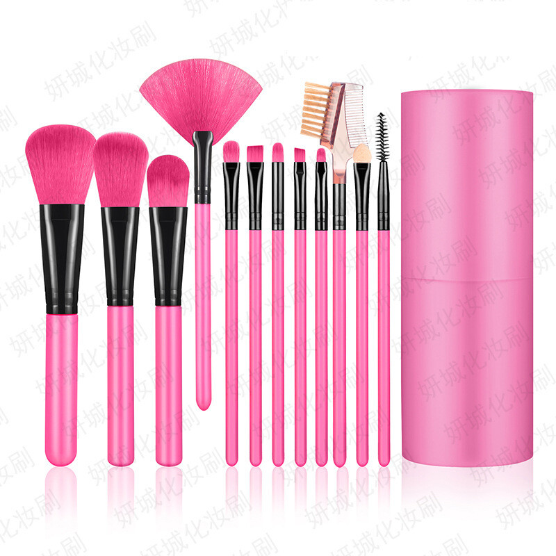 Set četkica za šminkanje od 12 komada, rumenilo, sjenilo za oči, trepavice, šminka visokog sjaja, kanta za ljubav, kist za podlogu, prekogranični alati za uljepšavanje