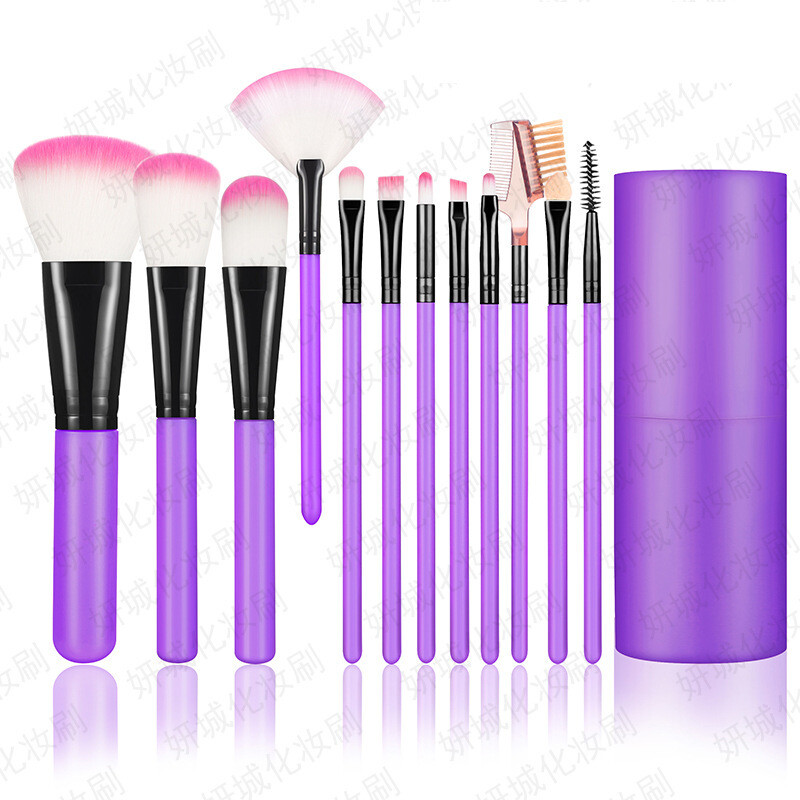 Set četkica za šminkanje od 12 komada, rumenilo, sjenilo za oči, trepavice, šminka visokog sjaja, kanta za ljubav, kist za podlogu, prekogranični alati za uljepšavanje