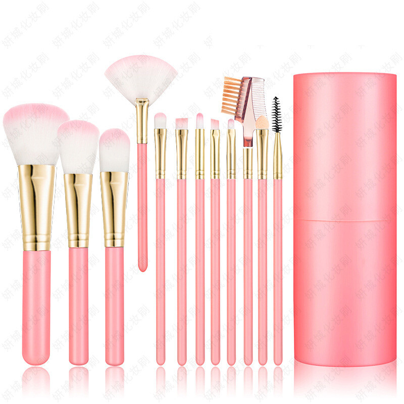 Set četkica za šminkanje od 12 komada, rumenilo, sjenilo za oči, trepavice, šminka visokog sjaja, kanta za ljubav, kist za podlogu, prekogranični alati za uljepšavanje