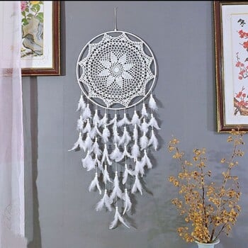 Indian Big Dream Catcher Indoor Creative μενταγιόν Γάμος Διακόσμηση γάμου Χονδρικό μενταγιόν με φτερά Light μενταγιόν