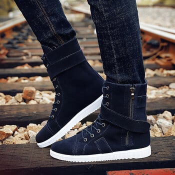 Ανδρικές μπότες Martin High Casual Fashion Boots Βρετανικού στυλ Ανδρικές μπότες φοιτητικής μόδας Ανδρικά παπούτσια αυξανόμενο εσωτερικό ύψος