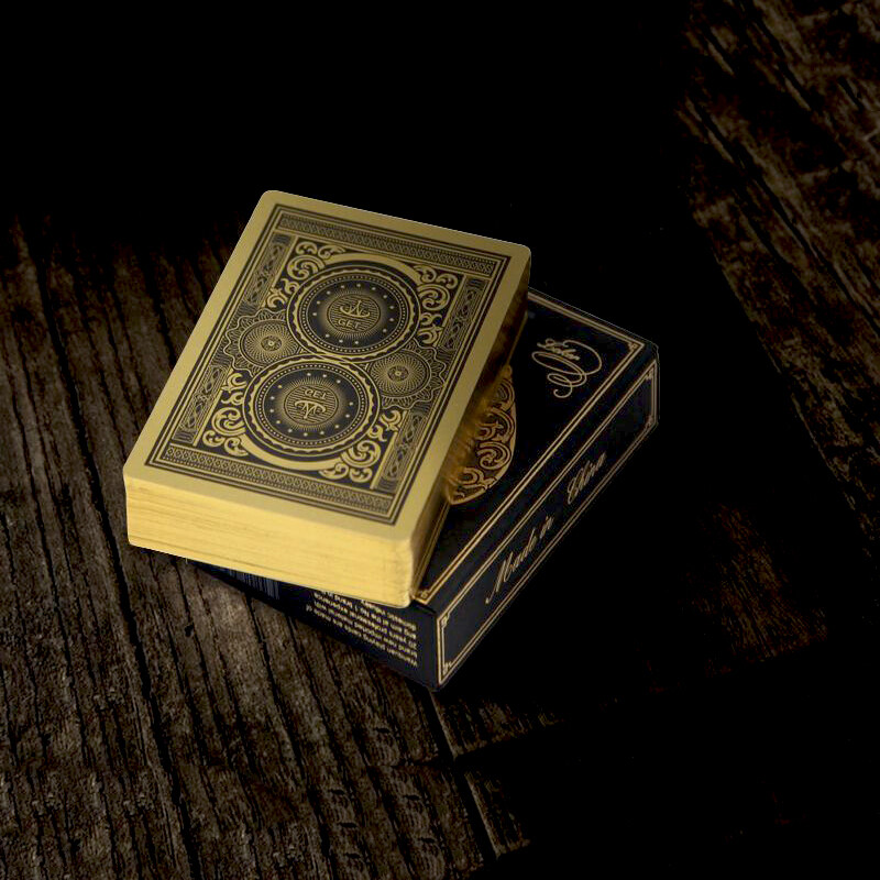 24K zlatno srebro PVC pune plastične karte za igranje Debele vodootporne izdržljive poker karte Špil za igru Poker set Magic Cards Big Line