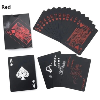 Aukštos kokybės 1 rinkinio juoda folija dengtos pokerio kortos vandeniui atsparios riboto leidimo kolekcijos Magic Poker kūrybinė dovana