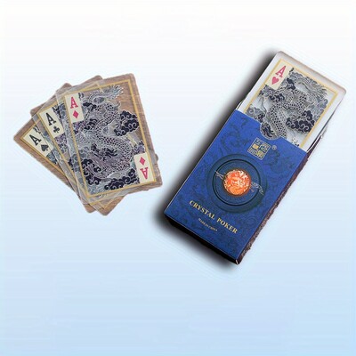 1 tk läbipaistvad PVC veekindlad mängukaardid – sobivad ideaalselt koju, reisile või lauamängudele! Jõulud, Halloween, tänupüha kingitus