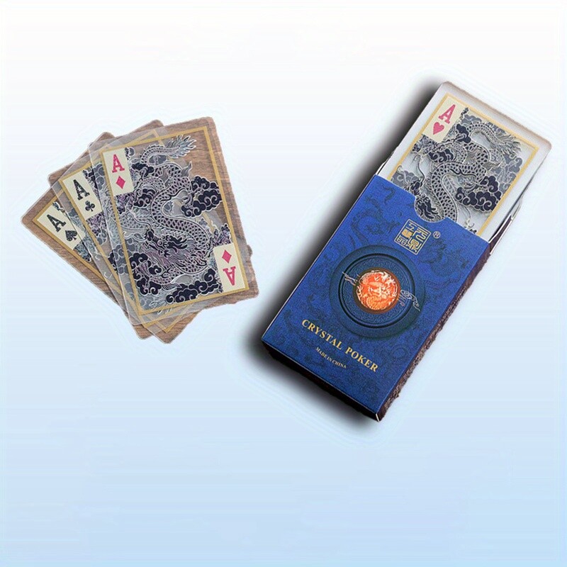 1 tk läbipaistvad PVC veekindlad mängukaardid – sobivad ideaalselt koju, reisile või lauamängudele! Jõulud, Halloween, tänupüha kingitus