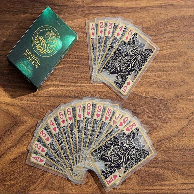 1 tk läbipaistvad PVC veekindlad mängukaardid – sobivad ideaalselt koju, reisile või lauamängudele! Jõulud, Halloween, tänupüha kingitus