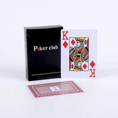 Vodootporna igraća karta Izdržljiva glatka PVC plastika Texas Hold'em Scrub Poker Club kartice velikog fonta za sve igre pokera