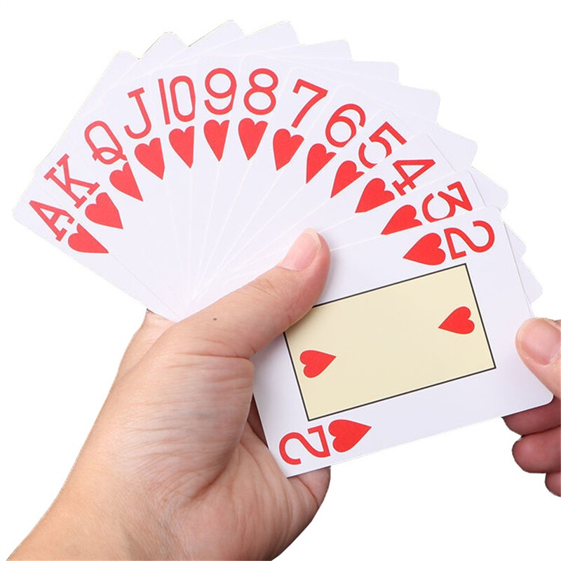 55KOM Novi špil karata PVC Scrub vodootporne karte za igranje, plastični set Texas Hold'em pokera s velikim likom u kutiji za stolnu igru