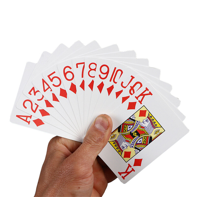 55KOM Novi špil karata PVC Scrub vodootporne karte za igranje, plastični set Texas Hold'em pokera s velikim likom u kutiji za stolnu igru