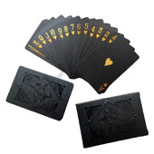 Juodasis auksas Plastikinis vandeniui atsparus žaidimo kortų grupinis pokerio kostiumas Creative Magic stalo žaidimas Susirinkimo žaislas Pramogos Dovana