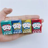 Карти за игра Сладки МИНИ Миниатюрни игри Покер Мини 40X28 мм Миниатюрни за кукли Аксесоар Декорация на дома Високо качество