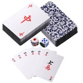 144 karte/komplet Mahjong karte za igranje Mat Putne igre Poker Set Pribor za obiteljsko okupljanje Party