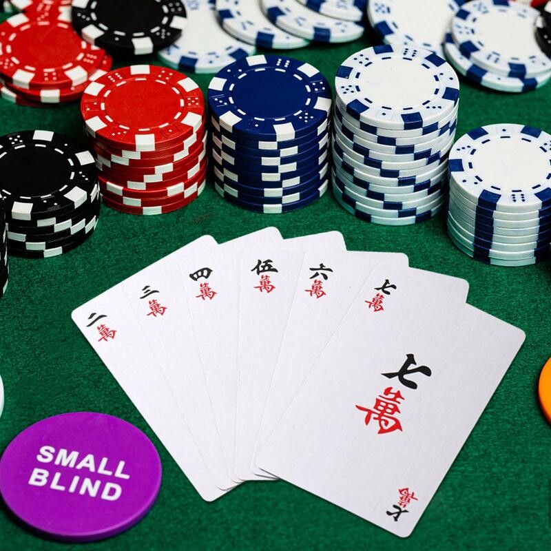 144 karte/komplet Mahjong karte za igranje Mat Putne igre Poker Set Pribor za obiteljsko okupljanje Party