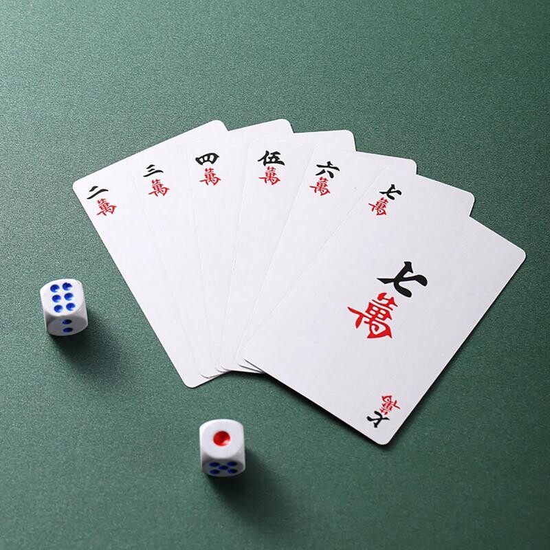 144 karte/komplet Mahjong karte za igranje Mat Putne igre Poker Set Pribor za obiteljsko okupljanje Party