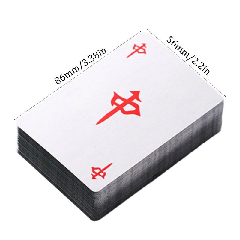 144 karte/komplet Mahjong karte za igranje Mat Putne igre Poker Set Pribor za obiteljsko okupljanje Party