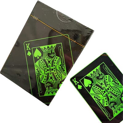 54 bucăți/set cărți de poker cărți de joc din plastic negru, rezistente la uzură, durabile, rezistente la apă, cărți de joc de masă, cărți de joc pentru petrecere acasă.