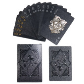 Šaunios juodos folijos žaidimo kortos Black Pearl žaidimas Poker Carta vandeniui atsparios kortos Black Rose Skull Dollar kortų kaladė
