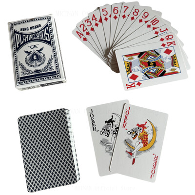 Нови 54 части/комплект Сиво ядро Хартиен покер King Deck Карти за игра Magic Tool Party Table Game Red Blue