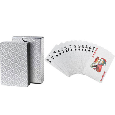 Карти за игра Водоустойчиви златни пластмасови карти за покер Новост Инструменти за игра на покер за настолна игра Семейно парти Развлечения на открито