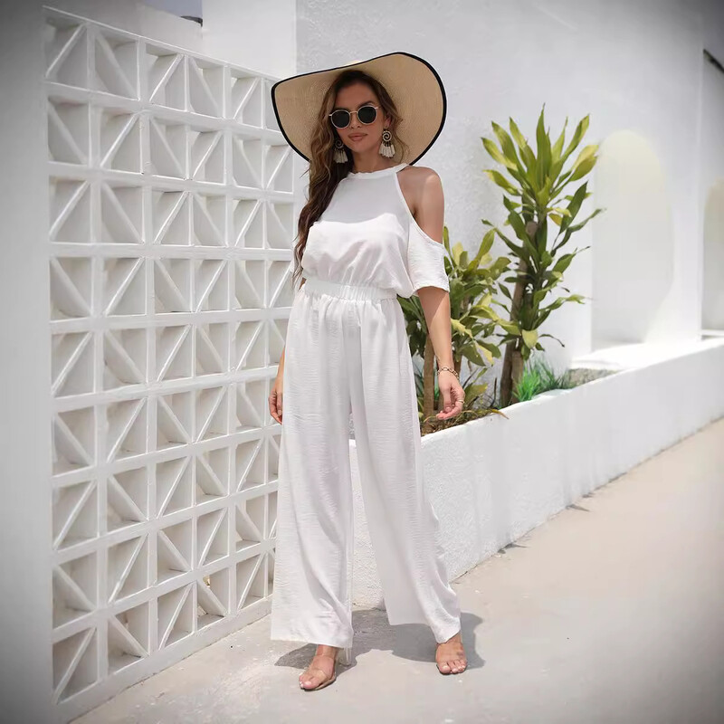 2023 Euroopa ja Ameerika kevadsuvi väliskaubandus uued naisteriided uus toode varrukateta traksidega kombinesoon Pitsipüksid