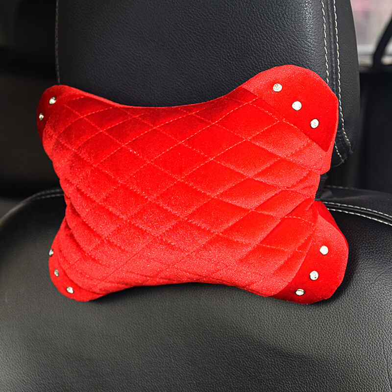 Izravna tvornička prodaja Zimski topli plišani lumbalni jastuk optočen dijamantima Lumbalni jastuk Jastuk za struk Naslon za glavu u autu Drop dostava
