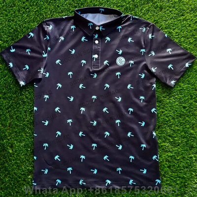 Мъжка лятна тениска за голф с къси ръкави Бързосъхнеща дишаща ежедневна риза Wild Shirt Popsicle Tops F1 Racing Конно облекло