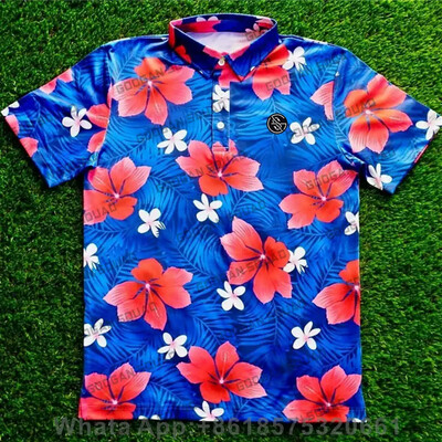 Мъжка лятна тениска за голф с къси ръкави Бързосъхнеща дишаща ежедневна риза Wild Shirt Popsicle Tops F1 Racing Конно облекло