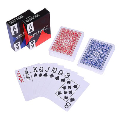 1 špil slova i uzoraka Poker set Novi 54PCS veliki lik Texas Holdem vodootporna plastična kartaška igra Fleksibilna stolna igra