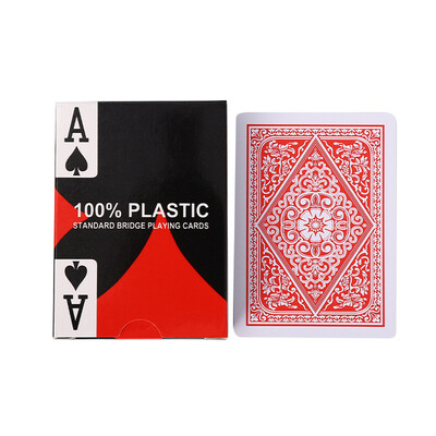 1 колода с букви с шарка на покер комплект Нов 54PCS Big Character Texas Holdem Водоустойчива пластмасова игра на карти за игра Гъвкава настолна игра