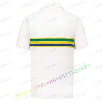 2022 New Ayrton Senna Fashion Brands Polo Shirt Мъжки бързосъхнещи летни Slim Fit Поло с къс ръкав Ежедневни мъжки дрехи