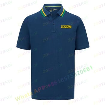 2022 New Ayrton Senna Fashion Brands Polo Shirt Мъжки бързосъхнещи летни Slim Fit Поло с къс ръкав Ежедневни мъжки дрехи