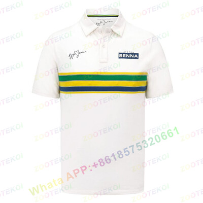 2022 New Ayrton Senna Fashion Brands Polo Shirt Мъжки бързосъхнещи летни Slim Fit Поло с къс ръкав Ежедневни мъжки дрехи