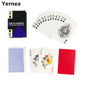 1 бр. 2 цвята червено и синьо 58 мм/2,28 инча * 88 мм/3,46 инча Baccarat Texas Hold`em PVC водоустойчива пластмасова карта за игра на покер Развлечение