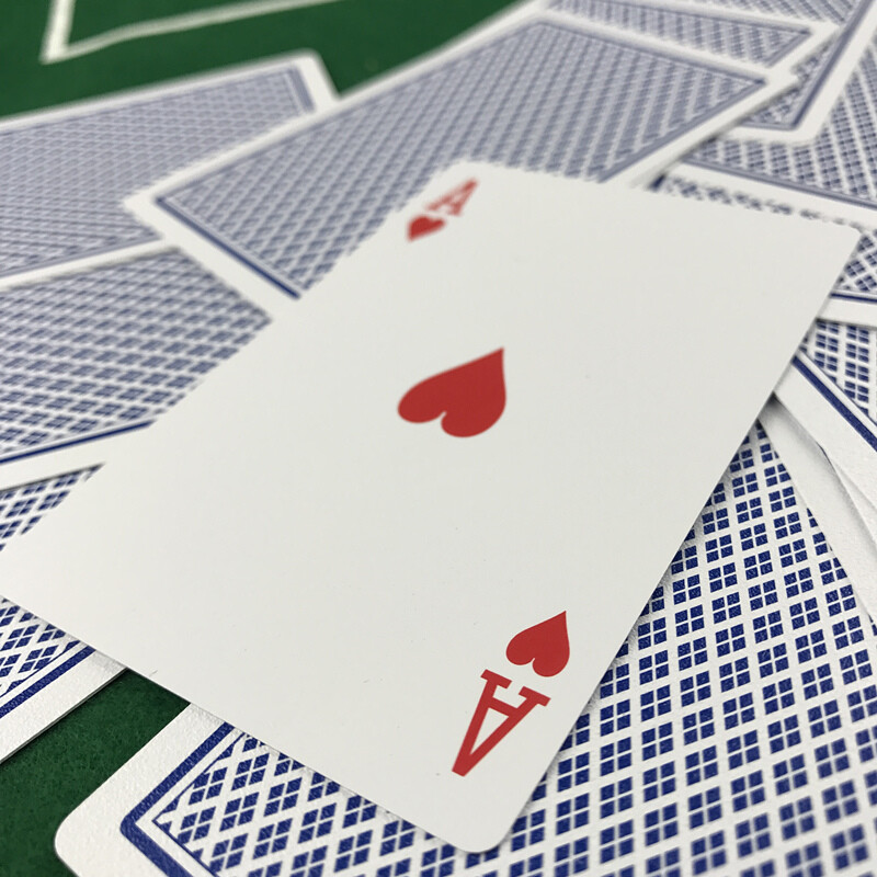 1 buc 2 culori roșu și albastru 58 mm/2,28 inchi * 88 mm/3,46 inci Baccarat Texas Hold'em PVC plastic impermeabil cărți de joc de poker Divertisment