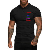 Prilagođena DIY polo majica Ljetna fitness jednobojna pamučna polo majica s logotipom marke Muška ležerna sportska odjeća za teretanu kratkih rukava