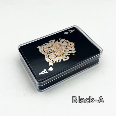 1 špil plastičnih poker karata s prozirnom akrilnom kutijom Rose Glod Srebrne igraće karte Društvena igra Poklon za obiteljski dom