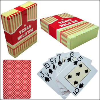 Texas Holdem Large Character Plastic Poker Cards 63*88 Μέγεθος 56 τεμαχίων Αδιάβροχη, ανθεκτική στη φθορά, τριβή πλάτης