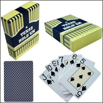 Texas Holdem Large Character Plastic Poker Cards 63*88 Μέγεθος 56 τεμαχίων Αδιάβροχη, ανθεκτική στη φθορά, τριβή πλάτης